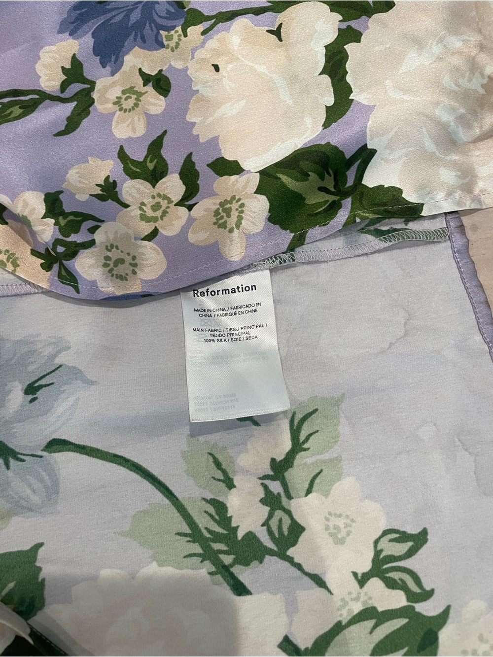 Reformation Lilac Floral Frankie Slip Maxi Dress - Picture 9 of 15